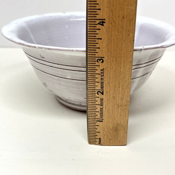 Handmade Red Clay Bowl with White Drip Glaze Japanese Tea Bowl - Picture 7 of 7